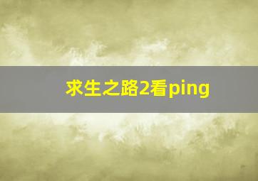 求生之路2看ping