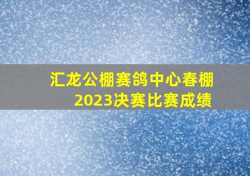 汇龙公棚赛鸽中心春棚2023决赛比赛成绩