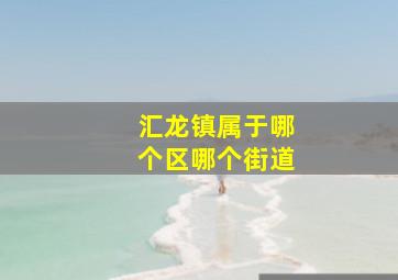 汇龙镇属于哪个区哪个街道