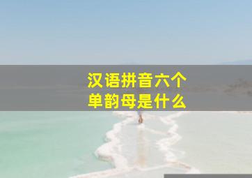 汉语拼音六个单韵母是什么