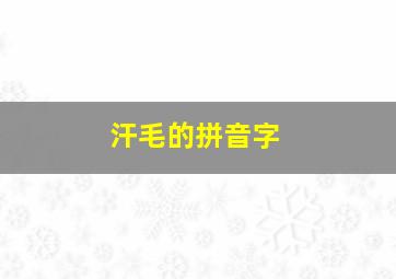 汗毛的拼音字