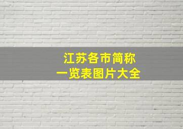 江苏各市简称一览表图片大全