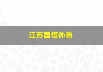 江苏国信孙鲁