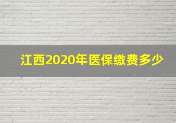 江西2020年医保缴费多少