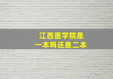 江西医学院是一本吗还是二本