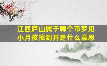 江西庐山属于哪个市梦见小月孩掉到井是什么意思