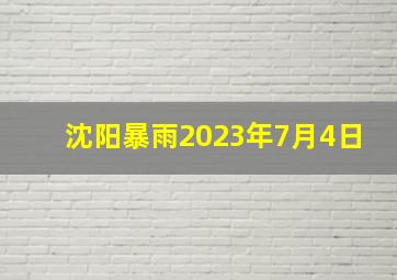 沈阳暴雨2023年7月4日