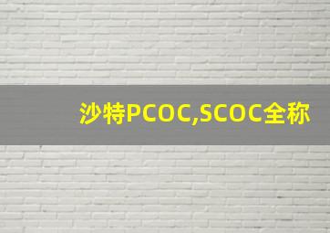 沙特PCOC,SCOC全称