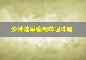 沙特陆军编制哔哩哔哩