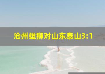 沧州雄狮对山东泰山3:1