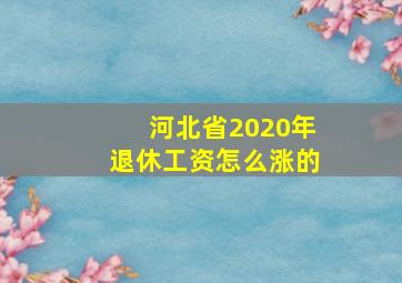 河北省2020年退休工资怎么涨的