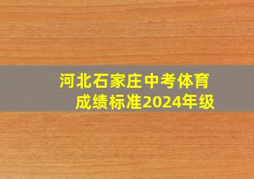 河北石家庄中考体育成绩标准2024年级