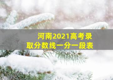 河南2021高考录取分数线一分一段表