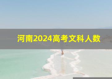 河南2024高考文科人数