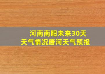 河南南阳未来30天天气情况唐河天气预报