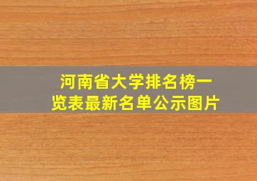 河南省大学排名榜一览表最新名单公示图片