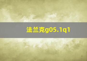 法兰克g05.1q1