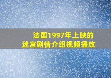 法国1997年上映的迷宫剧情介绍视频播放