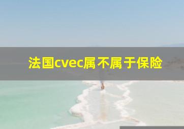 法国cvec属不属于保险