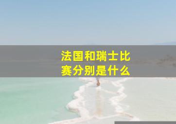 法国和瑞士比赛分别是什么