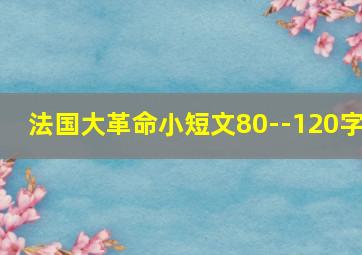 法国大革命小短文80--120字