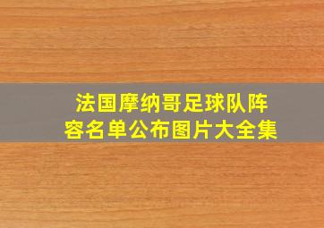 法国摩纳哥足球队阵容名单公布图片大全集