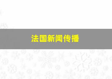 法国新闻传播