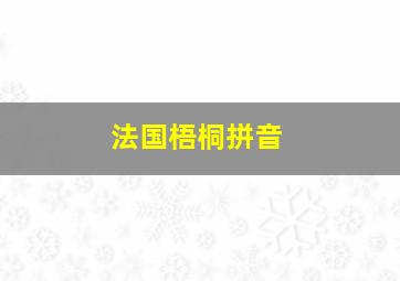 法国梧桐拼音