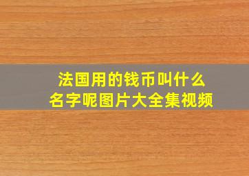 法国用的钱币叫什么名字呢图片大全集视频