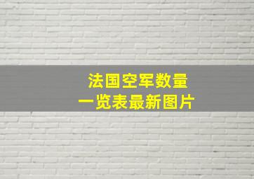 法国空军数量一览表最新图片