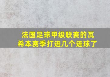 法国足球甲级联赛的瓦希本赛季打进几个进球了