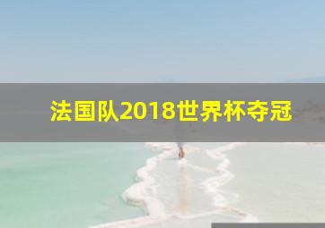 法国队2018世界杯夺冠