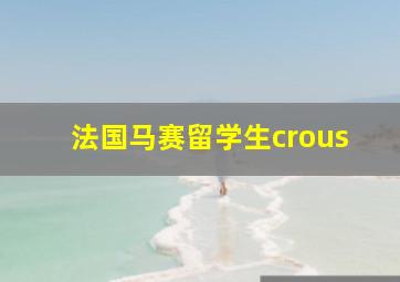 法国马赛留学生crous