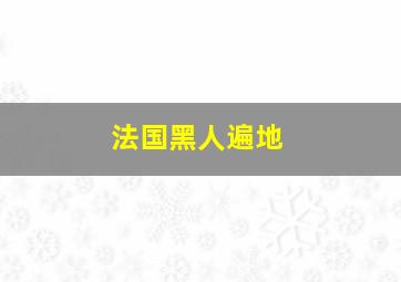 法国黑人遍地