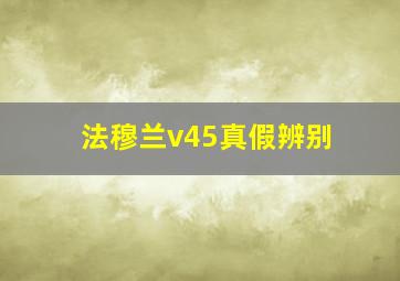 法穆兰v45真假辨别