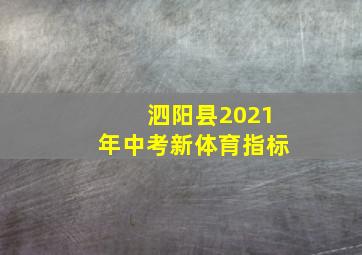 泗阳县2021年中考新体育指标