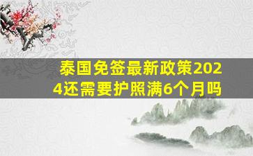 泰国免签最新政策2024还需要护照满6个月吗