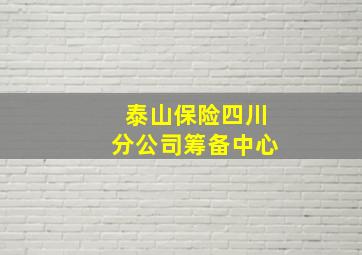 泰山保险四川分公司筹备中心