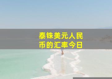 泰铢美元人民币的汇率今日