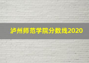 泸州师范学院分数线2020