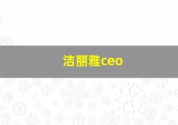 洁丽雅ceo