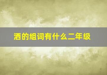 洒的组词有什么二年级