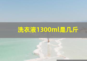 洗衣液1300ml是几斤