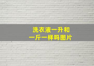 洗衣液一升和一斤一样吗图片