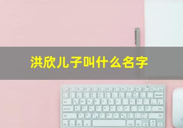 洪欣儿子叫什么名字