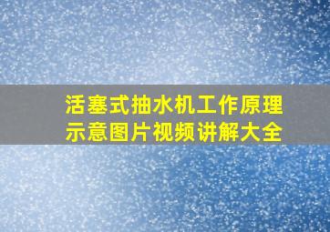 活塞式抽水机工作原理示意图片视频讲解大全