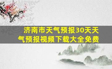 济南市天气预报30天天气预报视频下载大全免费