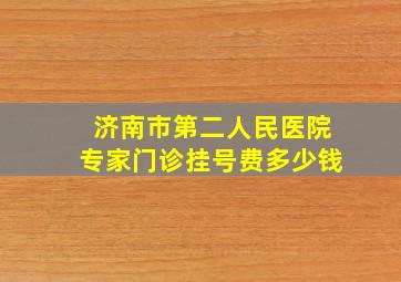 济南市第二人民医院专家门诊挂号费多少钱