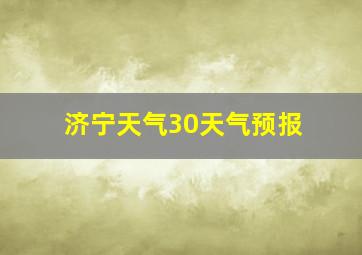 济宁天气30天气预报