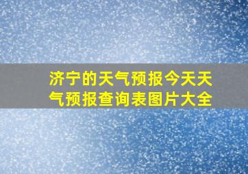 济宁的天气预报今天天气预报查询表图片大全